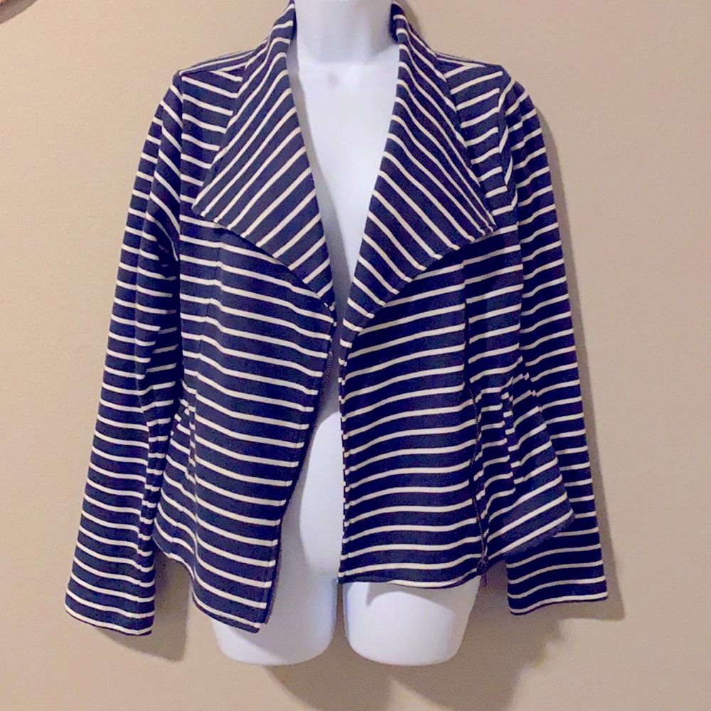 Striped, French Terry Jacket